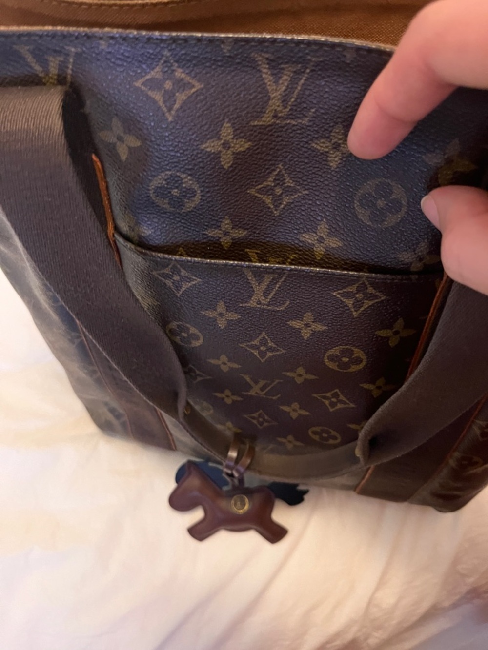Louis Vuitton Monogram Canvas Vertical Messenger Tote in Brown - Picture 5 of 5